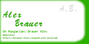 alex brauer business card
